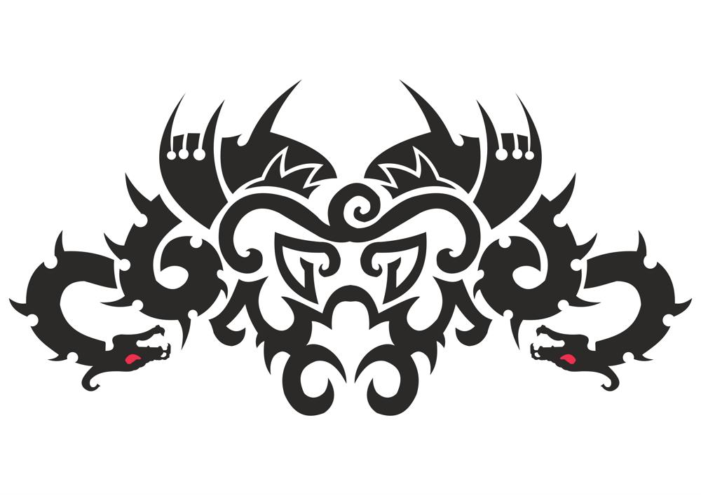 Car Hood Decal Dragon Animal Murals Predator Tribal Tattoo Free CDR Vectors Art