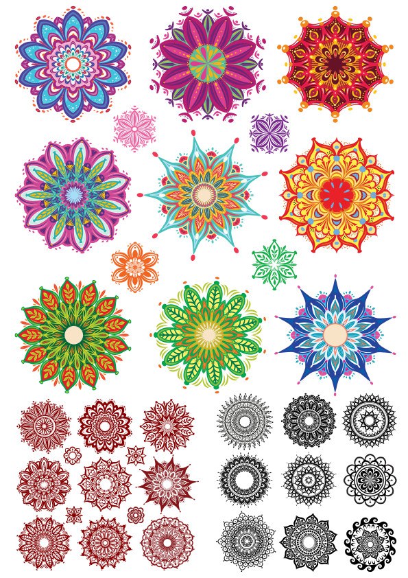 Indian Ornament Collection Free CDR Vectors Art