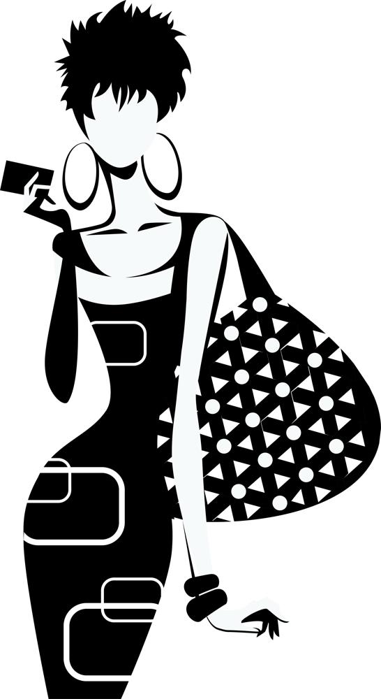 Fashion Girl Silhouette Free CDR Vectors Art for Free Download