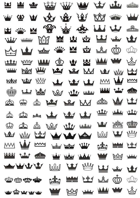 Royal Crown Set Free CDR Vectors Art