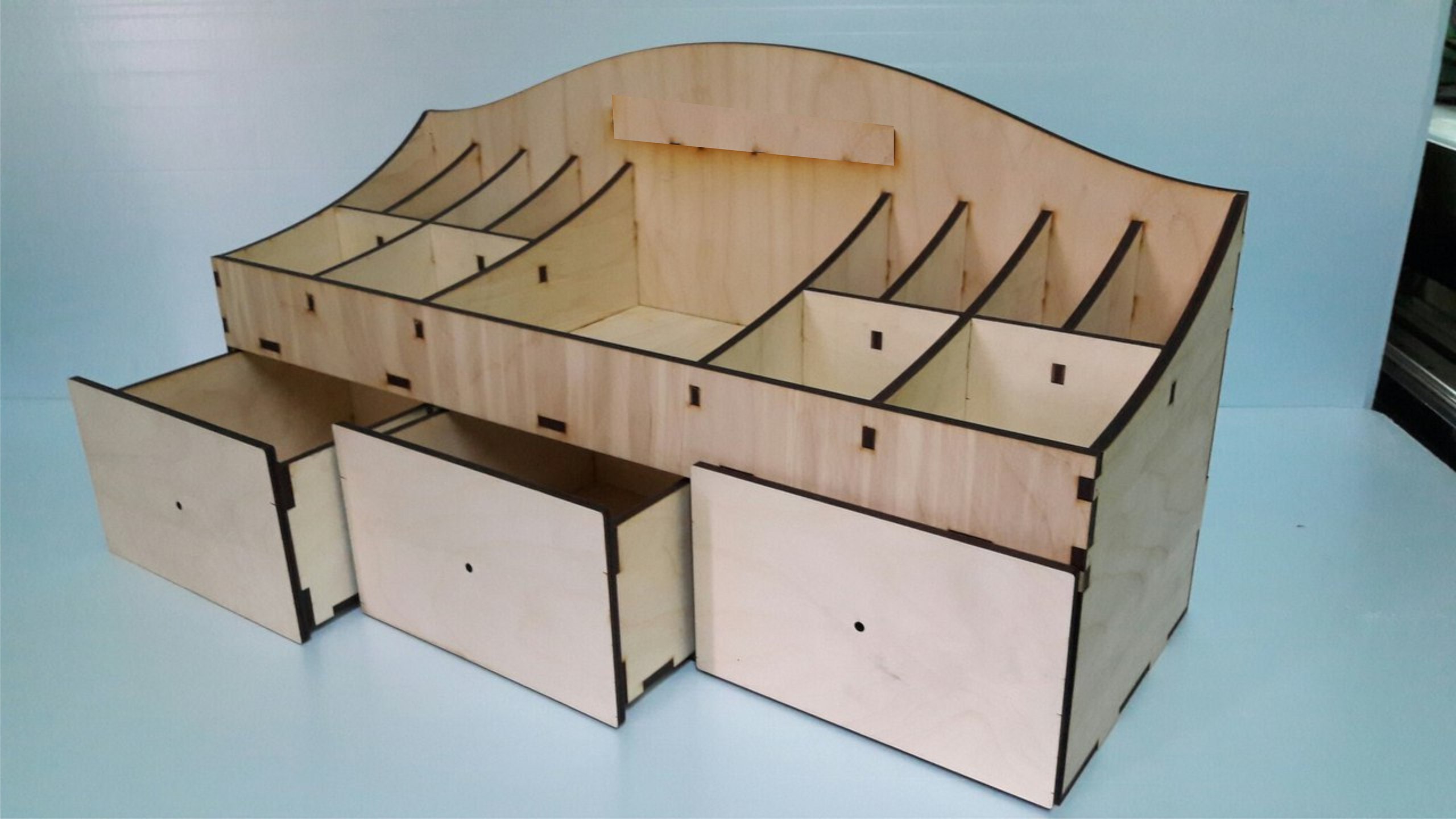 Large Wooden Desk Organizer Free CDR Vectors Art