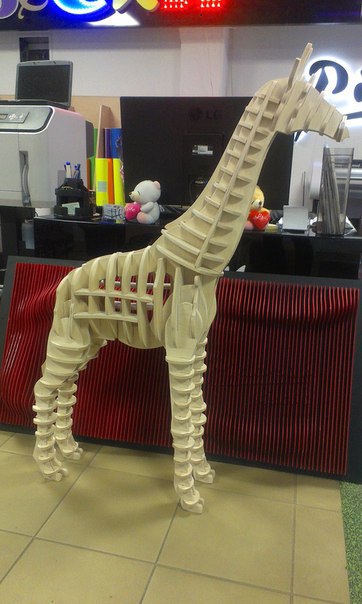 3D Puzzle Giraffe Free CDR Vectors Art