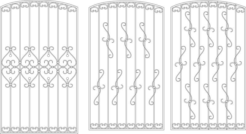 Contemporary Window Grill Design For Home Free CDR Vectors Art