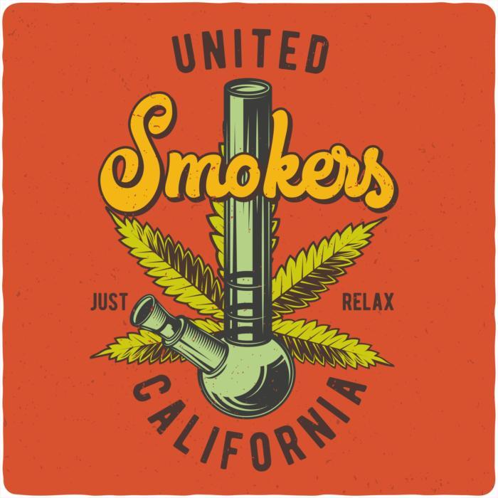 United Smokers Print Free CDR Vectors Art