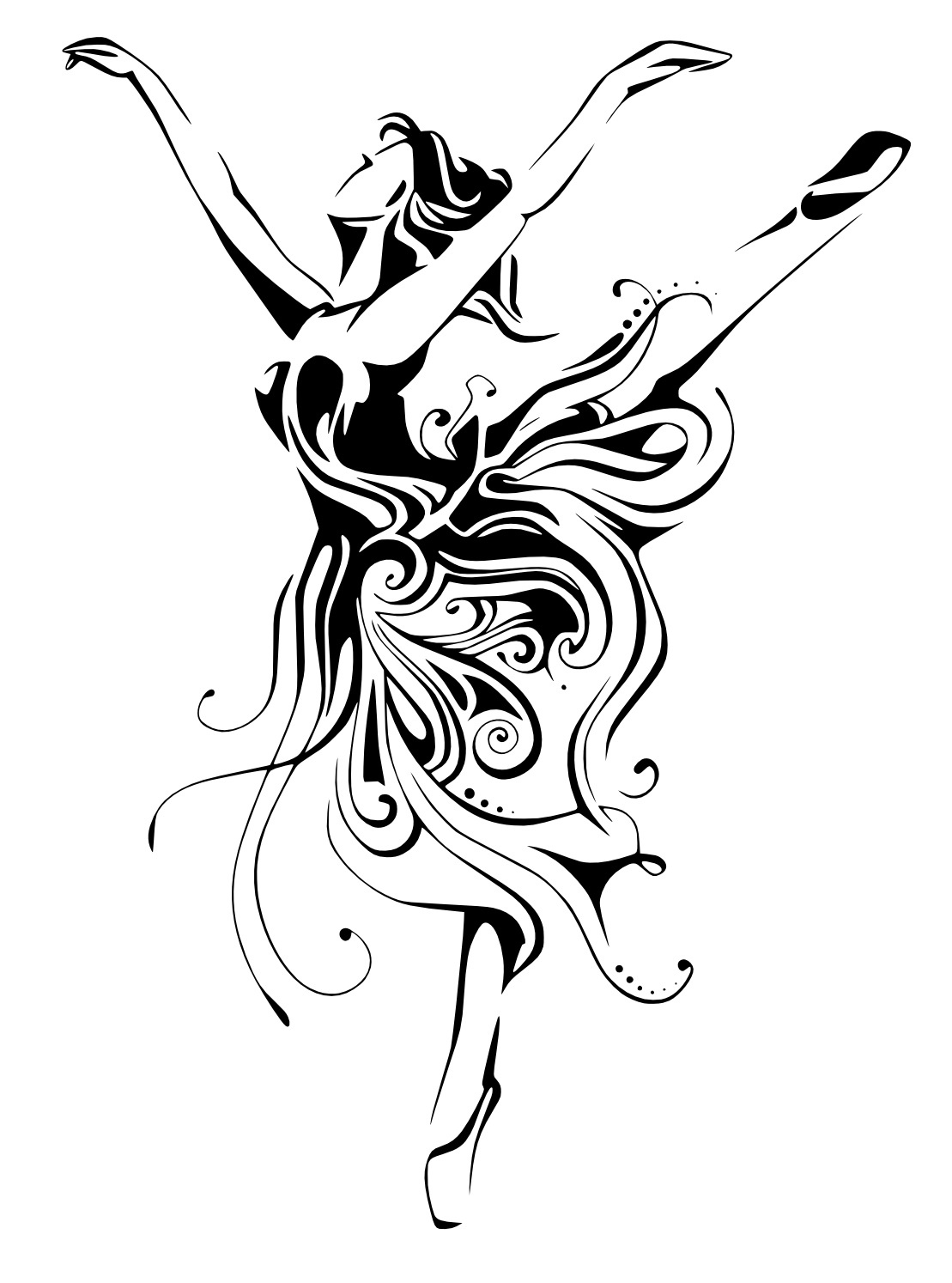 Ballerina Female Dancer Free CDR Vectors Art