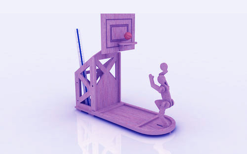 Basketball Pen Holder Stand 3mm Free CDR Vectors Art