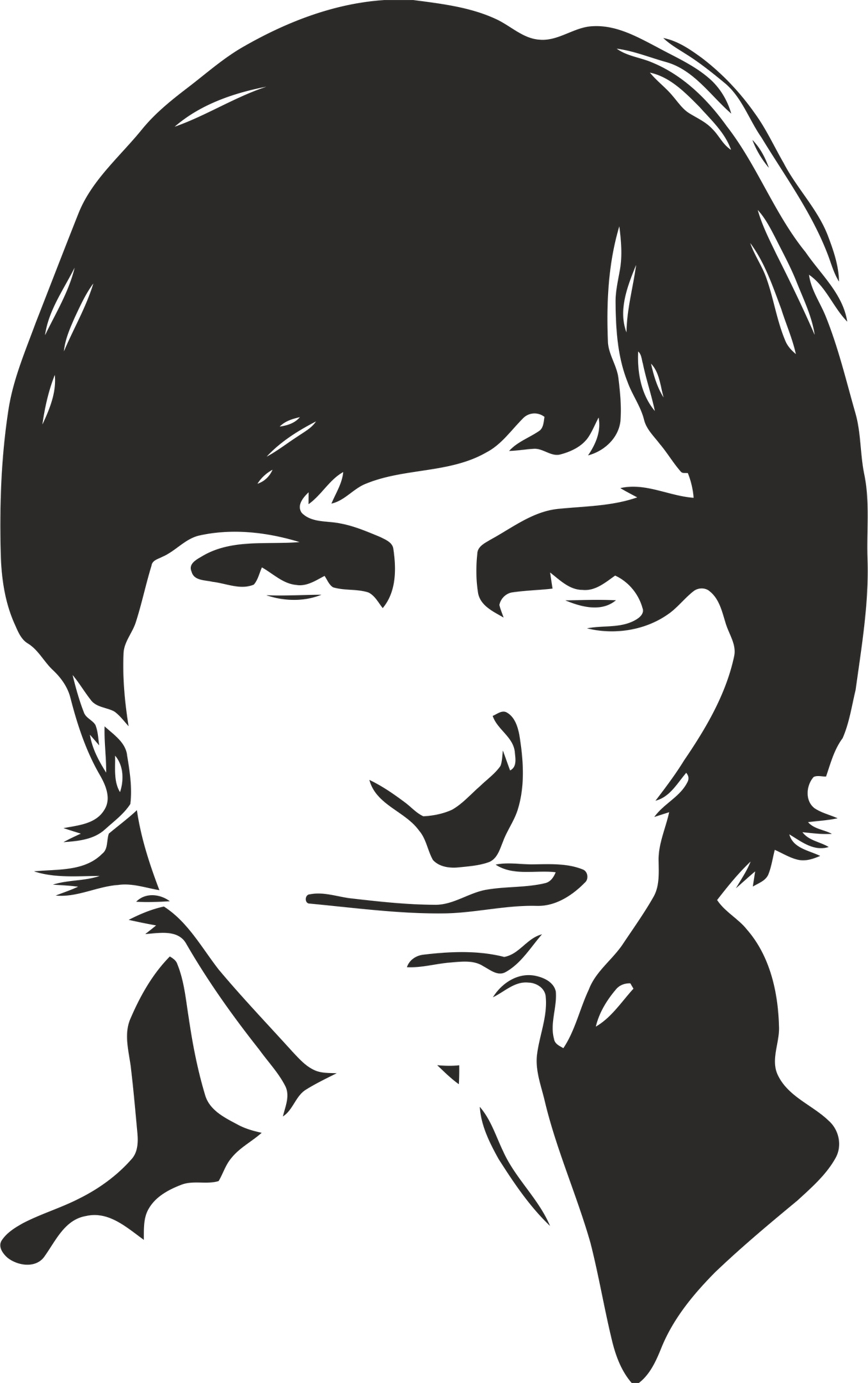 Steve Jobs Stencil Free CDR Vectors Art