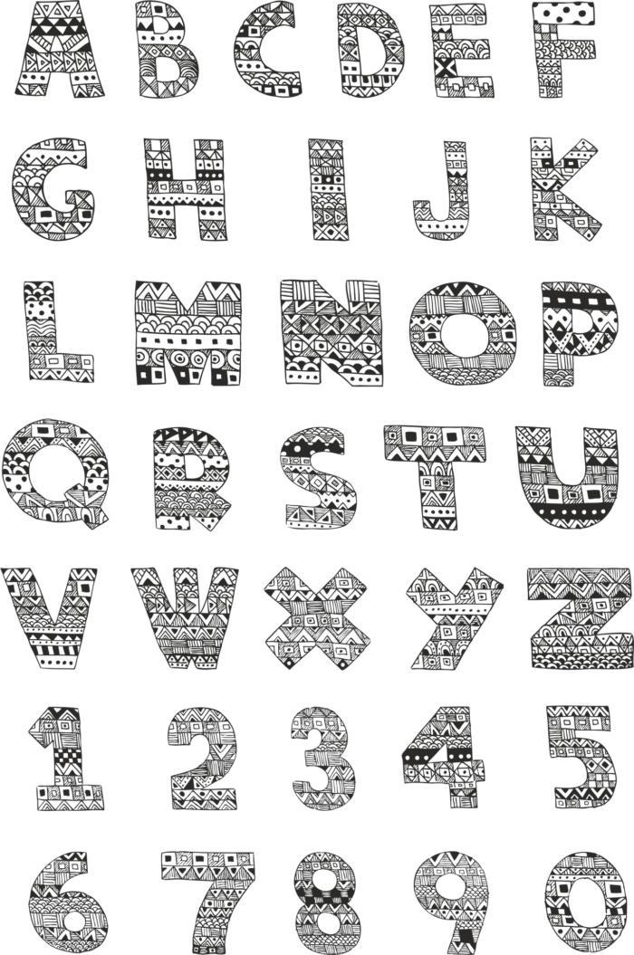Handdrawn Ornamented Alphabet Pack Free CDR Vectors Art