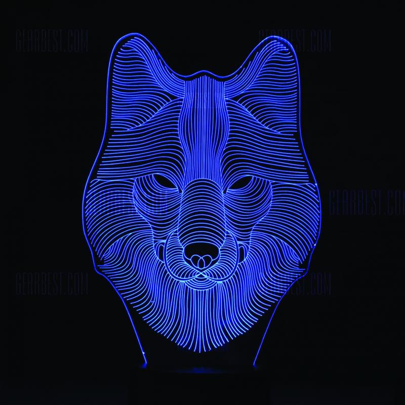 Wolf 3D LED Night Light Free CDR Vectors Art