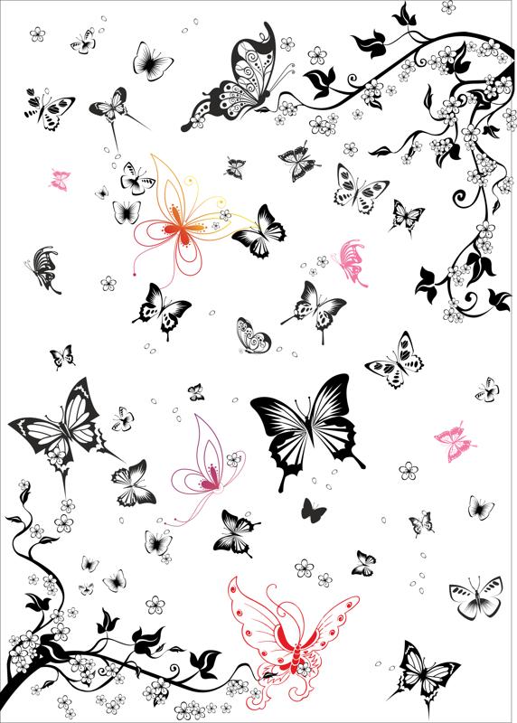 The Super Multi Black And White Butterfly Free CDR Vectors Art