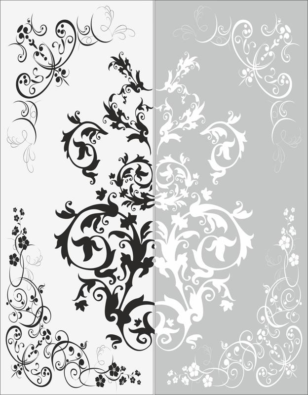 Decor Flower Sandblast Pattern Free CDR Vectors Art
