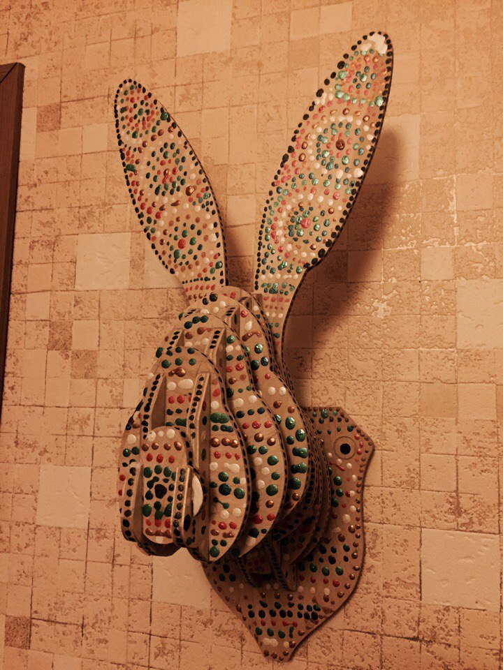 Rabbit Head 3D Puzzle Free CDR Vectors Art