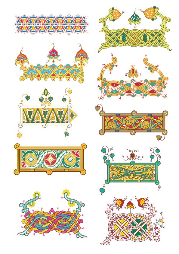 Patterns In Russian Style Free CDR Vectors Art
