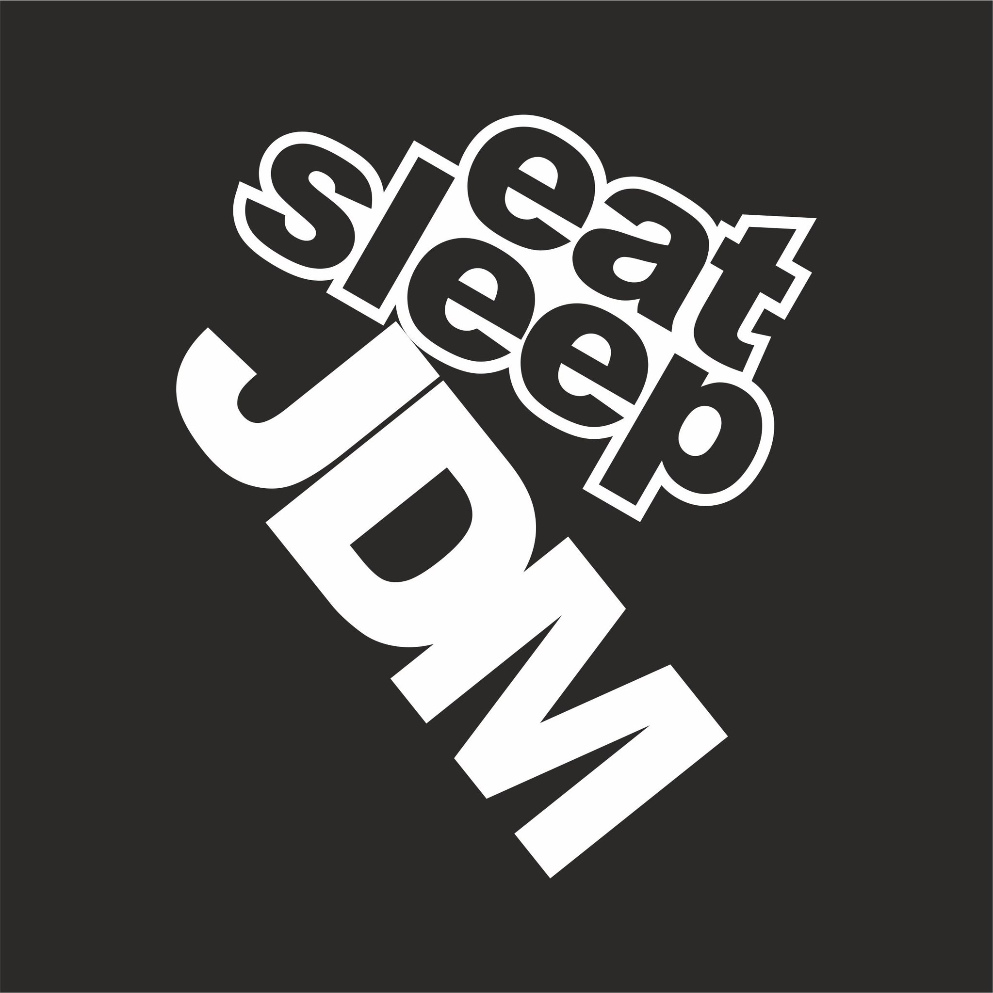 Eat Sleep Jdm Sticker Free CDR Vectors Art
