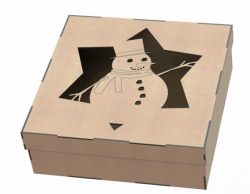 Snowman Gift Box File Download For Laser Cut Plasma Free CDR Vectors Art