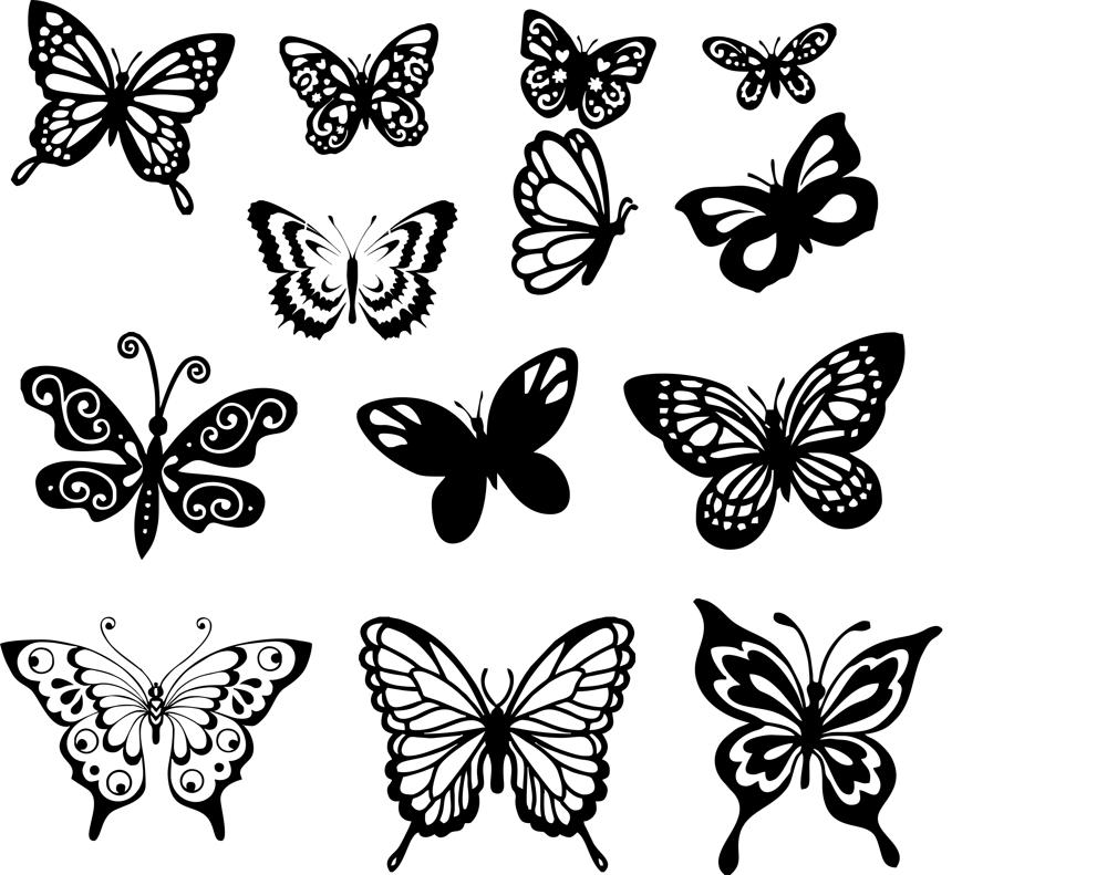 Butterfly Art Set File Free CDR Vectors Art