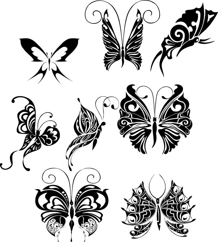 Butterfly Tattoo Design Art File Free CDR Vectors Art