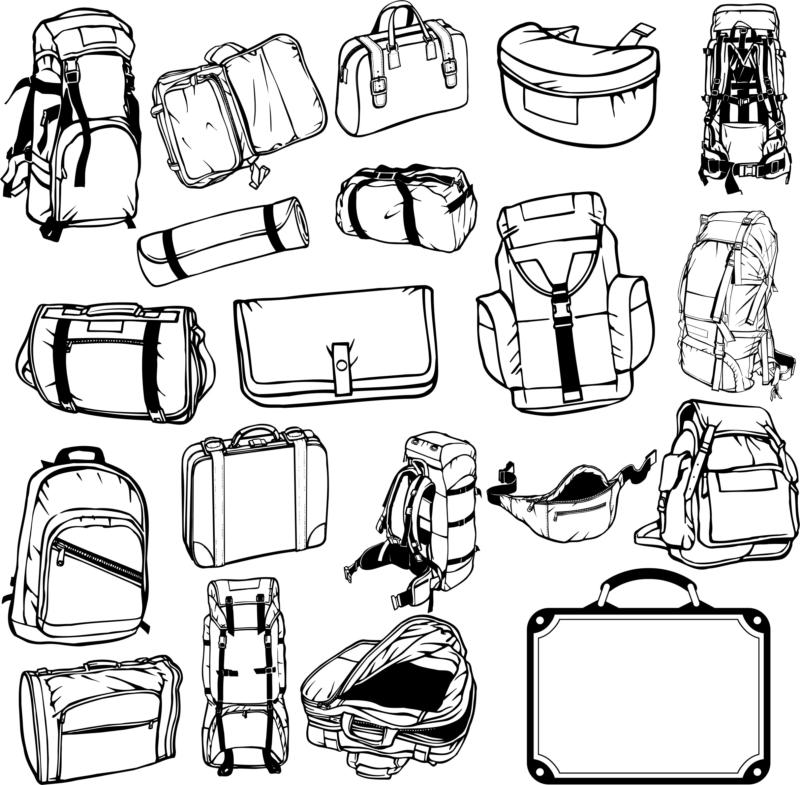 Collection Of Hiking Backpacks And Bags For Plotter Cutting Free DXF ...