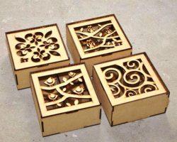 Bird And Owl Motifs Box Download For Laser Cut Free DXF File