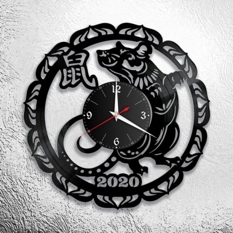 Laser Cut New Year 2020 Wall Clock Free DXF File