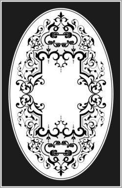 Square And Oval Frames Download For Laser Engraving Machines Free DXF File