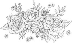 Bunches Of Roses For Print Or Laser Engraving Machines Free CDR Vectors Art