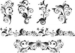 Flowers With Leaves For Print Or Laser Engraving Machines Free CDR Vectors Art