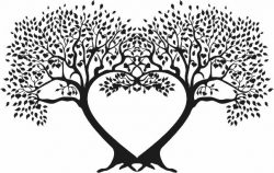 Tree To Carve Hearts For Print Or Laser Engraving Machines Free CDR Vectors Art