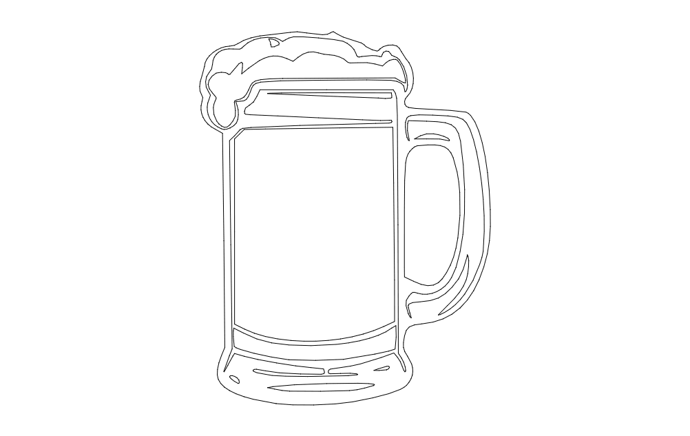 Beer Mug Free DXF File