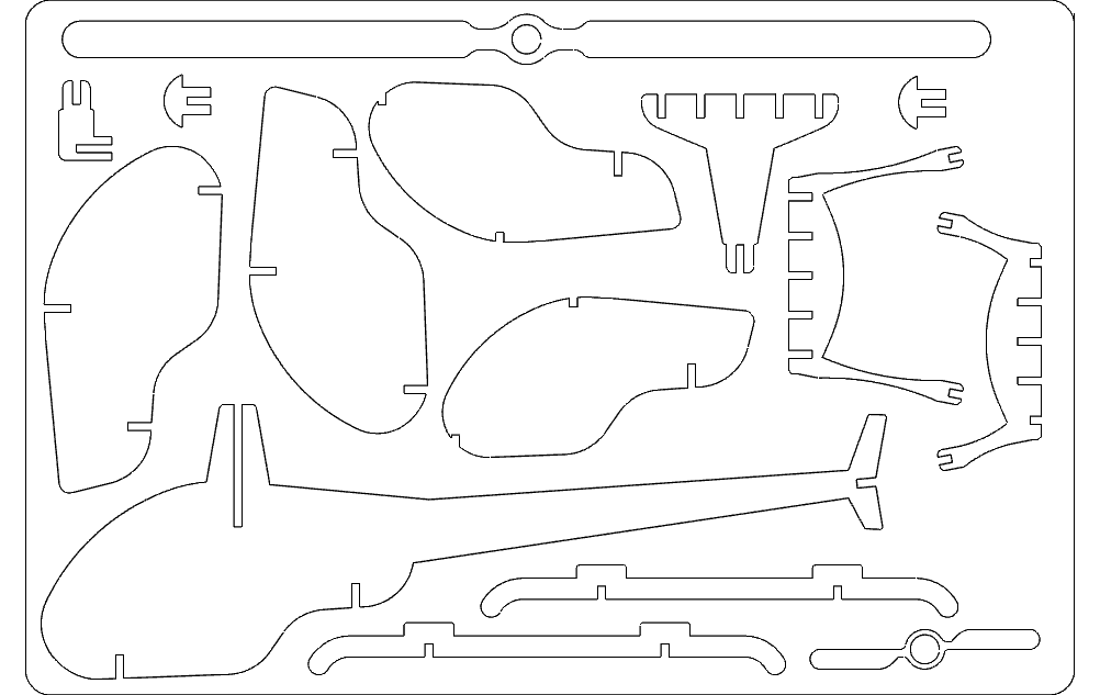 Helicopter Free DXF File