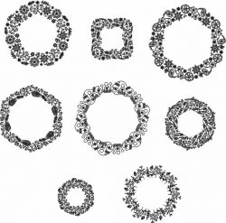 The Wreath For Print Or Laser Engraving Machines Free DXF File