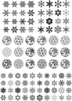 Beautiful Snowflakes And Snowballs For Laser Cut Free CDR Vectors Art