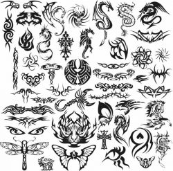 Tattoo Template For Print Or Laser Engraving Machines Free CDR Vectors Art