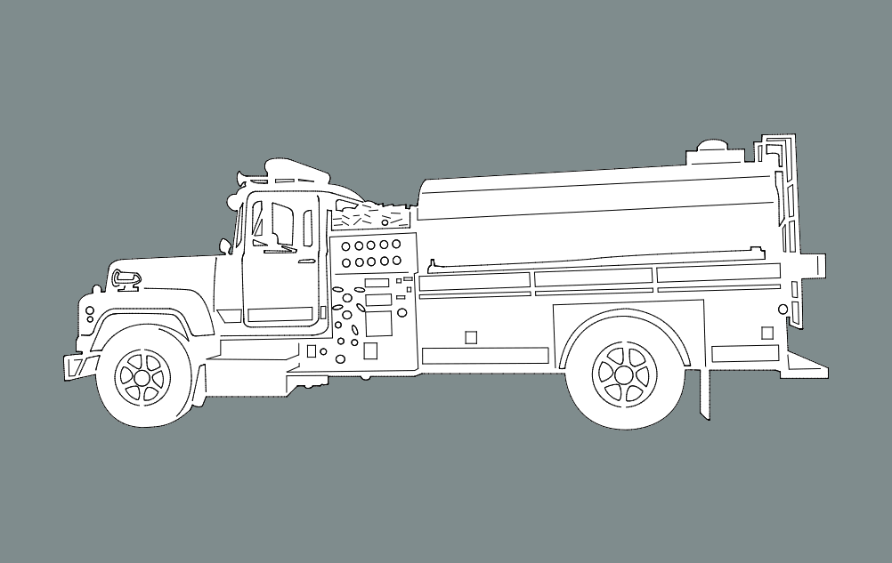 Fire Truck Free DXF File