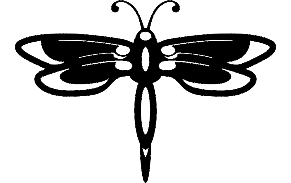 Butterfly silhouette Free DXF File
