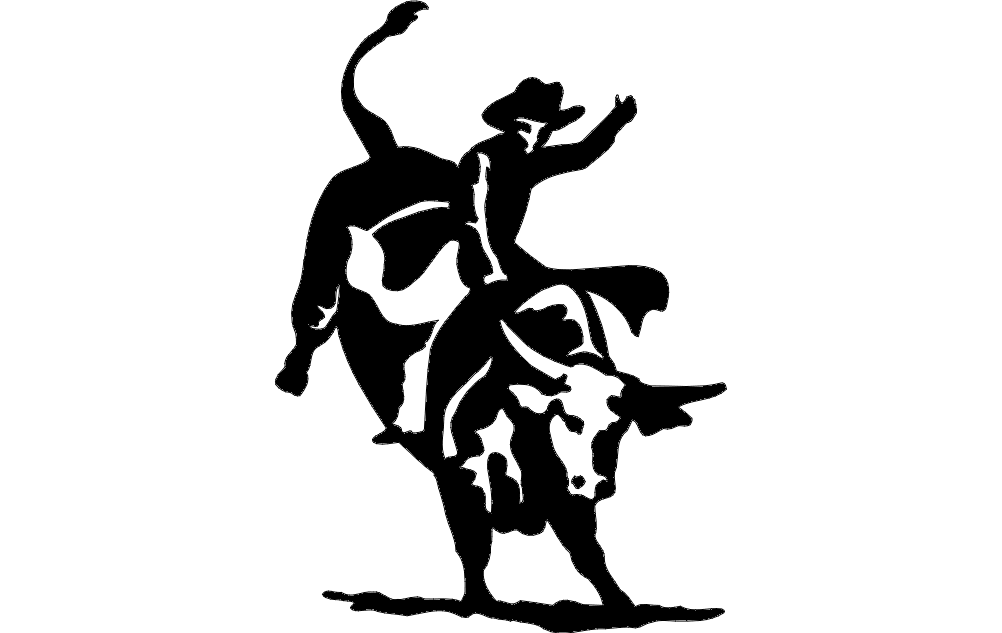 Bull Rider 2 Free DXF File
