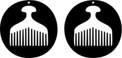 Earring Shaped Circular Design With An Ancient Comb Free DXF File