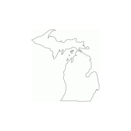 Michigan Outline Free DXF File