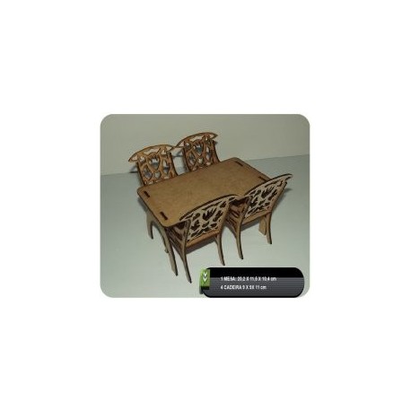 Table And Chairs Free DXF File