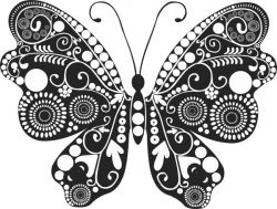 Floral Butterfly For Laser Engraving Machines Free CDR Vectors Art