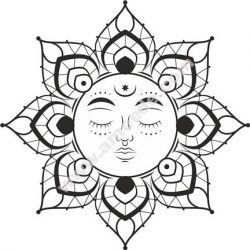 Mandala Sun Flower Free CDR Vectors Art