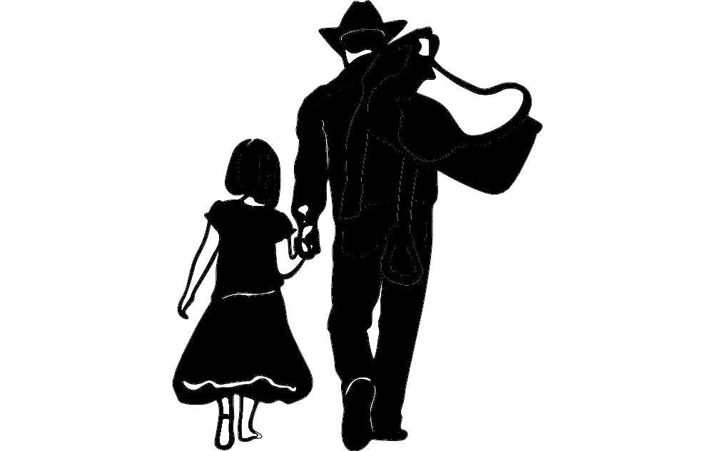 Cowboy Daughter Free DXF File