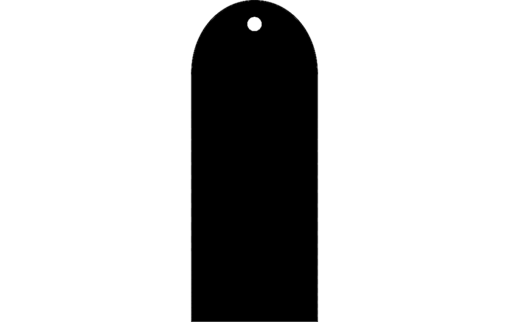 Curved Bookmark Free DXF File