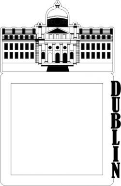 Picture Frame Of Dublin Building Free CDR Vectors Art
