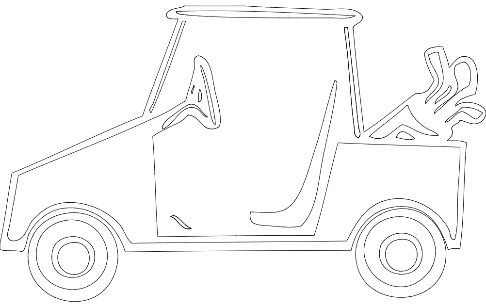 Golf Cart Free DXF File