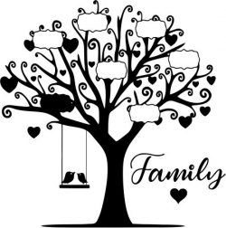 The Tree Shows The Name Of Family Members Download For Laser Cut Plasma Free CDR Vectors Art