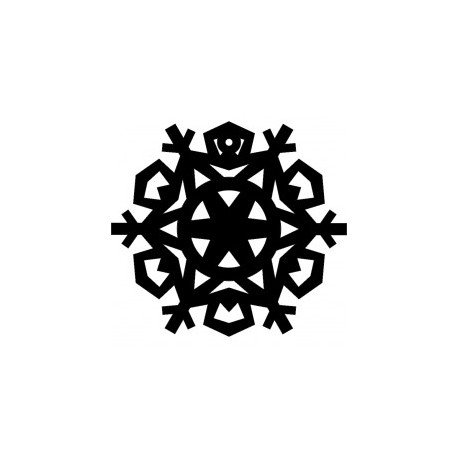 Snowflake Design Round Free DXF File