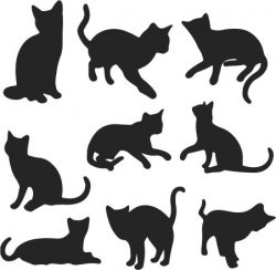Cats Collection For Laser Cut Plasma Decal Free CDR Vectors Art