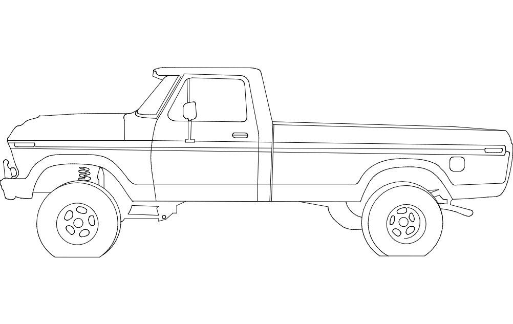 78 Ford Pickup 17 Inches Free DXF File