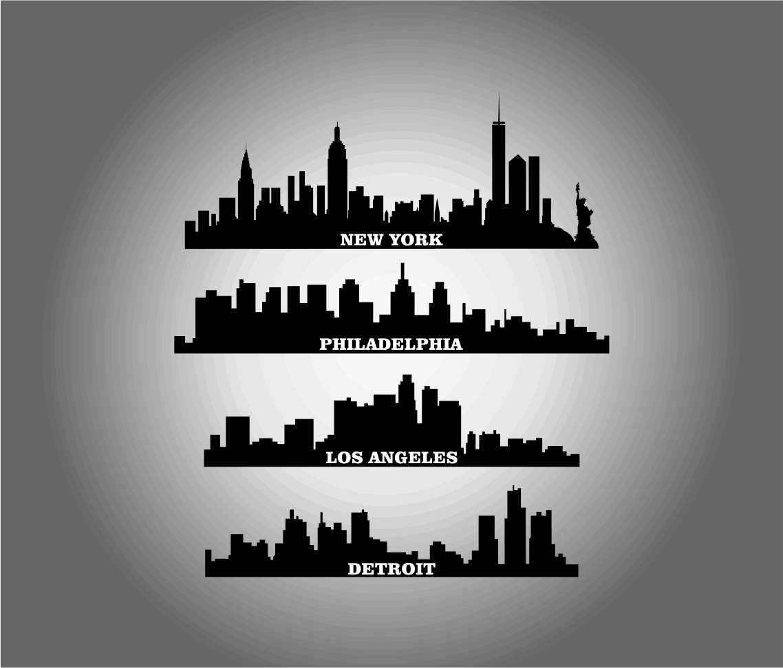 States City Buildings Free DXF File